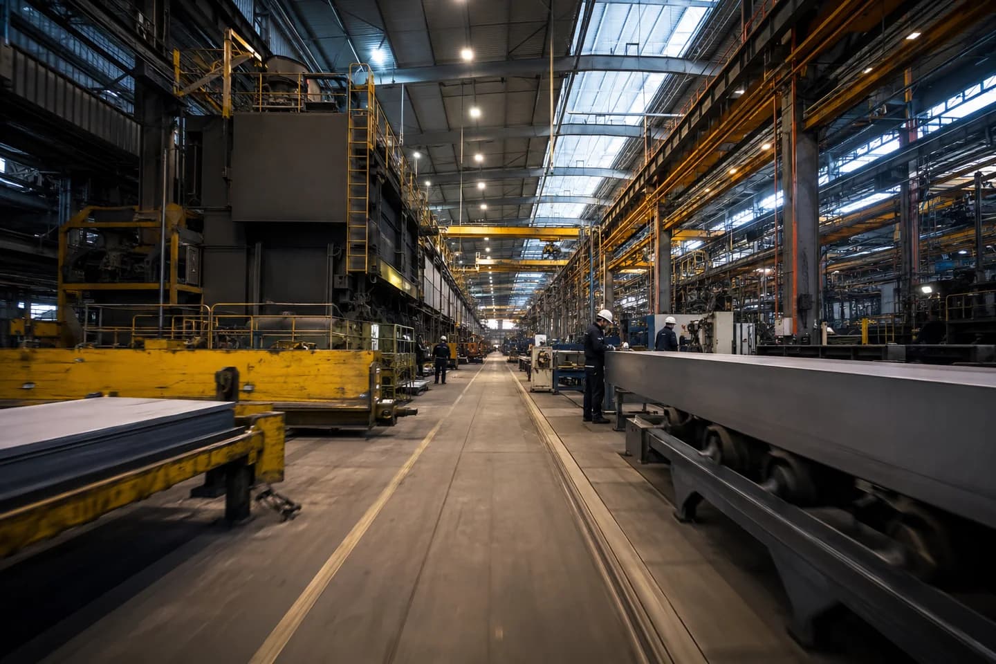 Recorrido FPV por el interior de una planta industrial en actividad